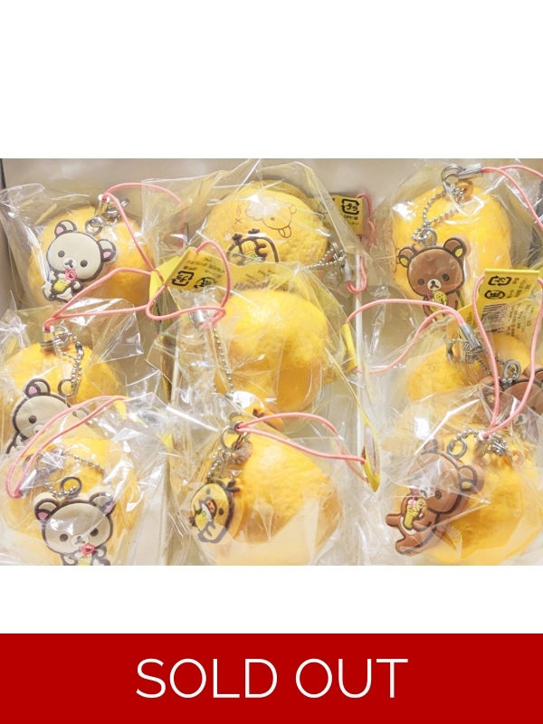 San-x Rilakkuma Squishy Lemon Strap Full Set